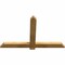 Ekena Millwork Eugene Rough Sawn Timber Gable Bracket, Western Red Cedar, 48"W x 30"H x 2"D x 4"F, 15/12 Pitch GBW048X30X0204EUG00RWR - alternate 3